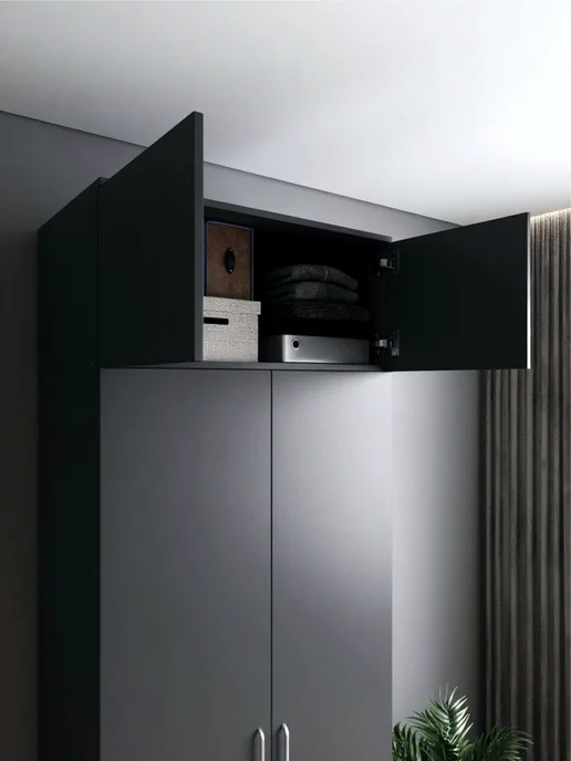 SANVUT Антресоль для шкафа распашного 80×48×35см темно серый, 80x48, фото 3