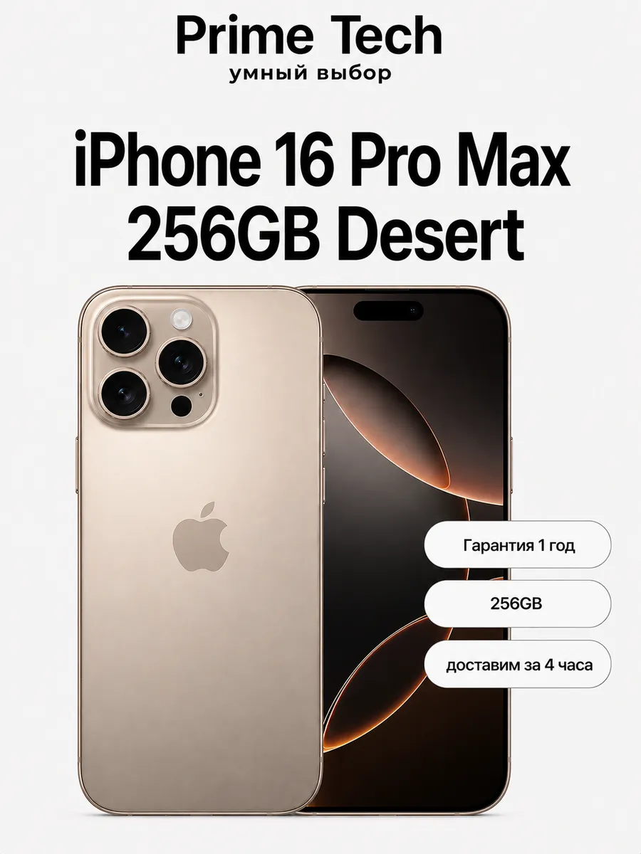Apple Смартфон iPhone 16 Pro Max 256GB Desert
