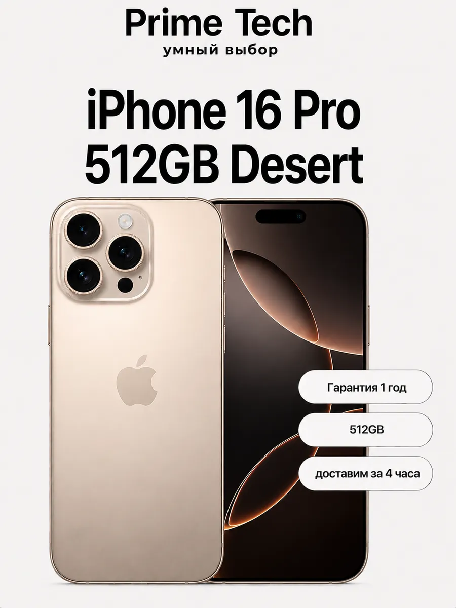 Apple Смартфон iPhone 16 Pro 512GB Desert