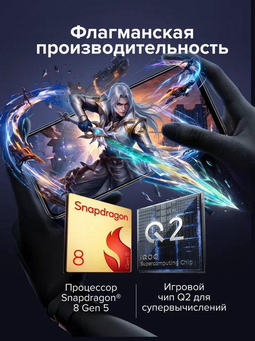 Смартфон vivo Iqoo 15R 8/256 ГБ, серебристый, фото 3