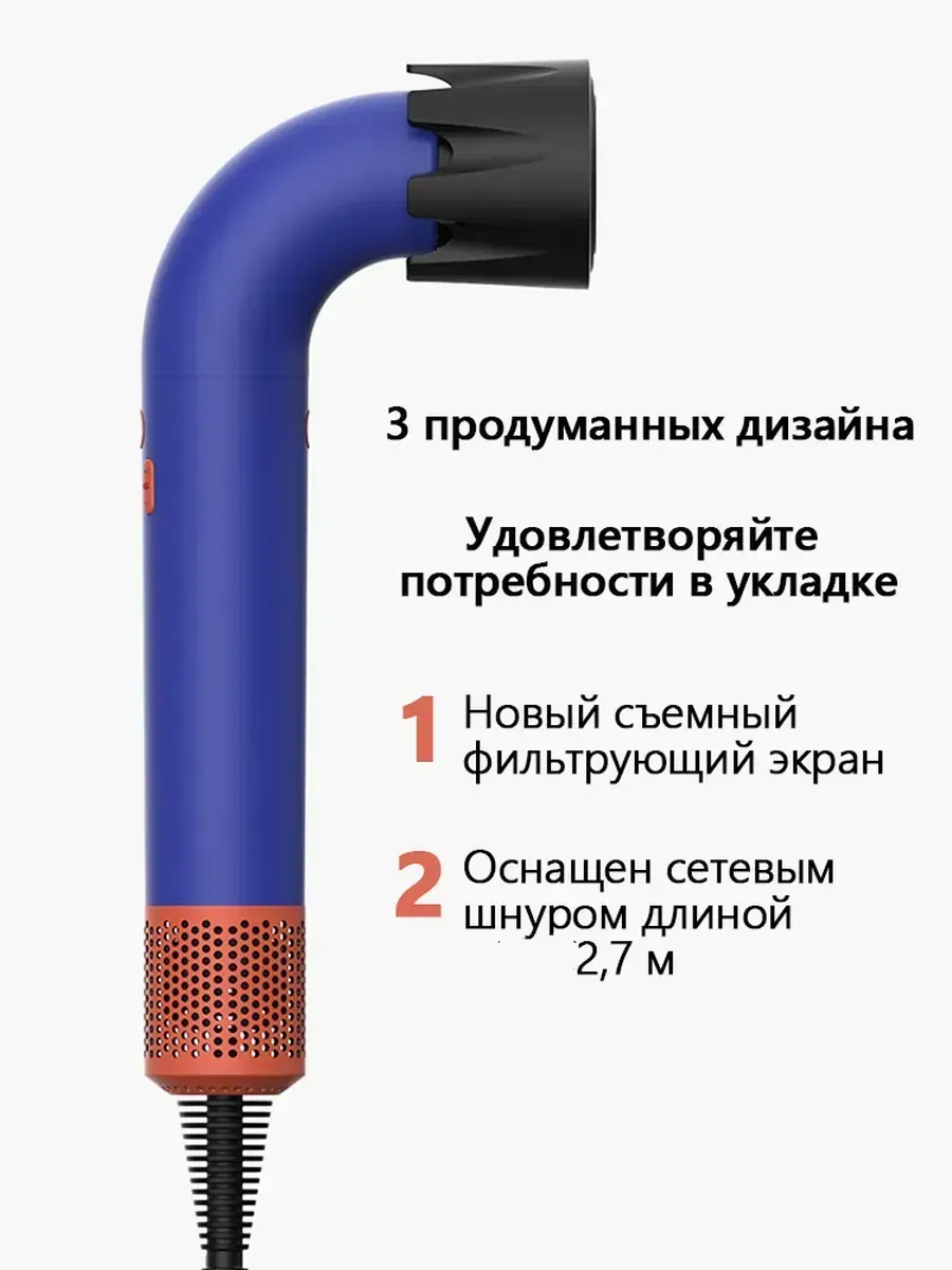 Фен для волос профессиональный с ионизацией мощный — фото 4
