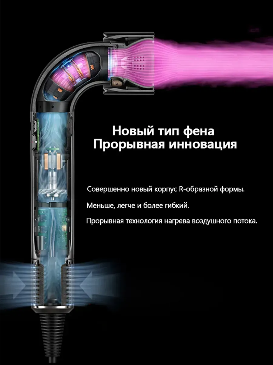 Фен для волос профессиональный с ионизацией мощный — фото 6