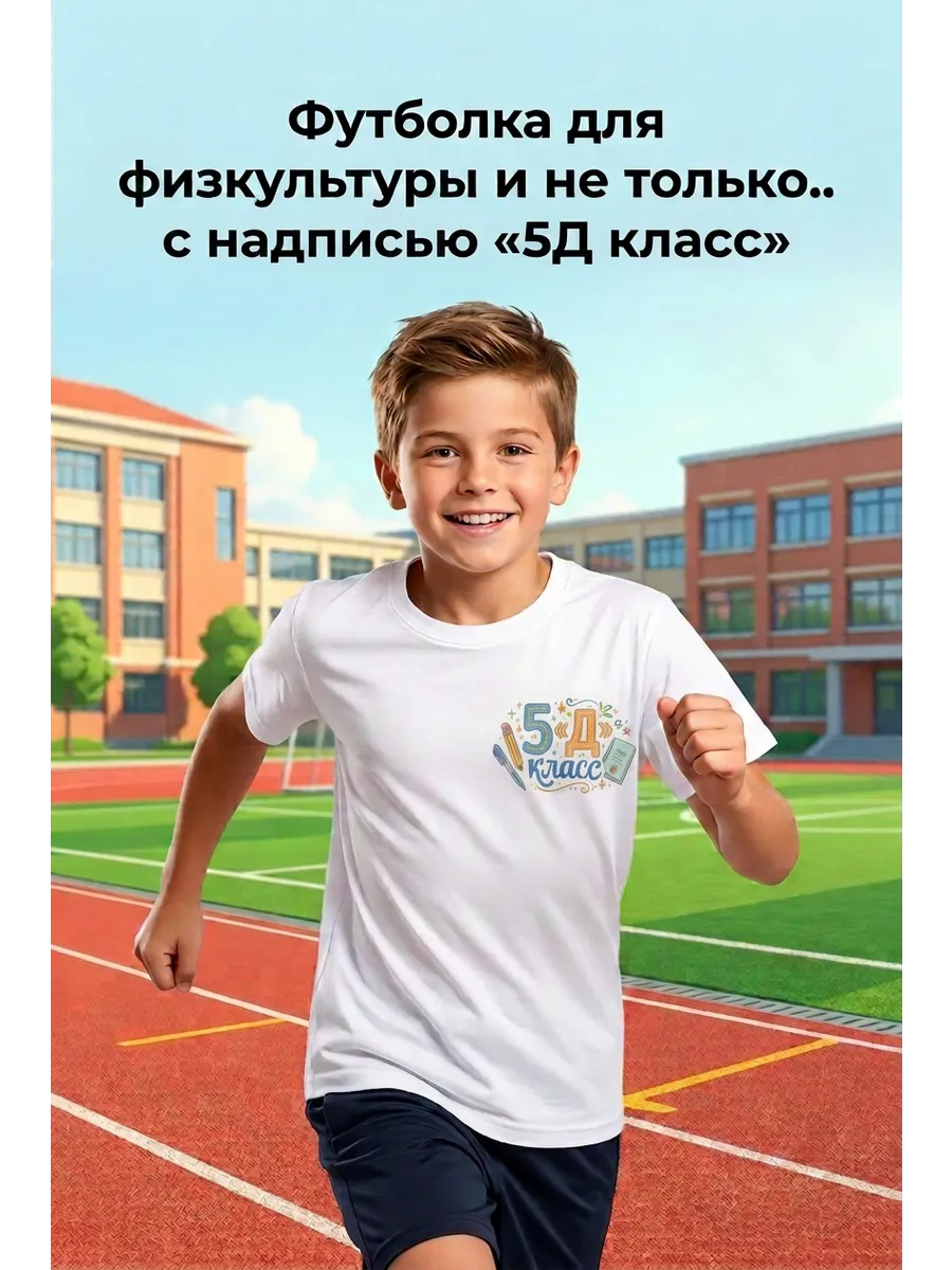 Футболка 5 Д класс для физкультуры