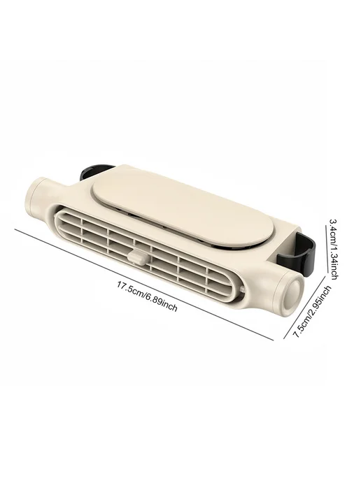 2 шт вентилятор охлаждения для авто с USB, 3 режима (бежевый, 2 шт, фото 7