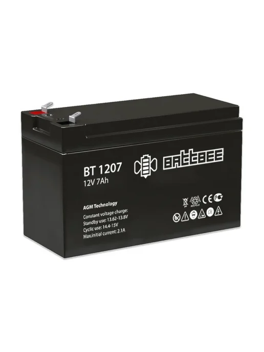 Аккумулятор 12В 7 А·ч AGM с корпусом из ABS пластика, вариант, фото 3