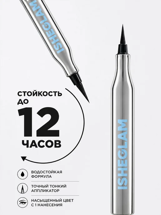 PrettyGirl Подводка для глаз водостойкая матовая черная 1г, 1 г, фото 3