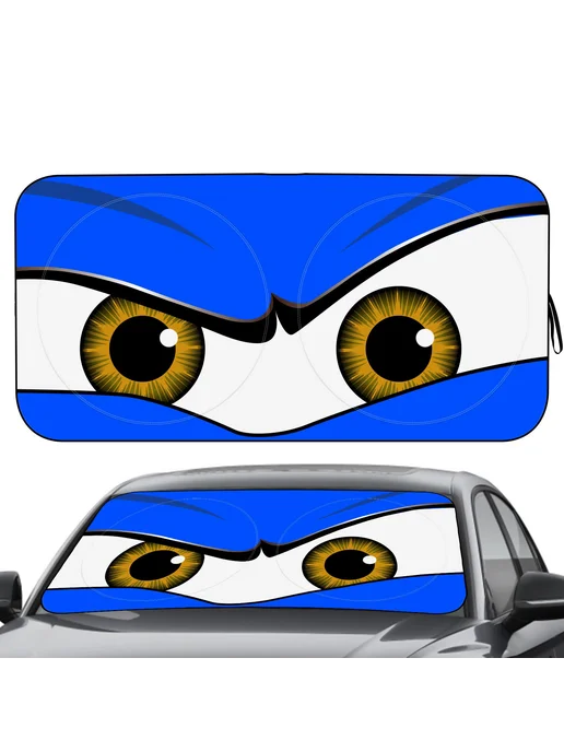 АвтоЗонт солнцезащитный для лобового стекла, Aqua Blue, синий, фото 2