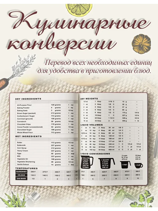 hiSCI Кожаная книга для записи кулинарных рецептов, англ. версия, вариант, фото 6