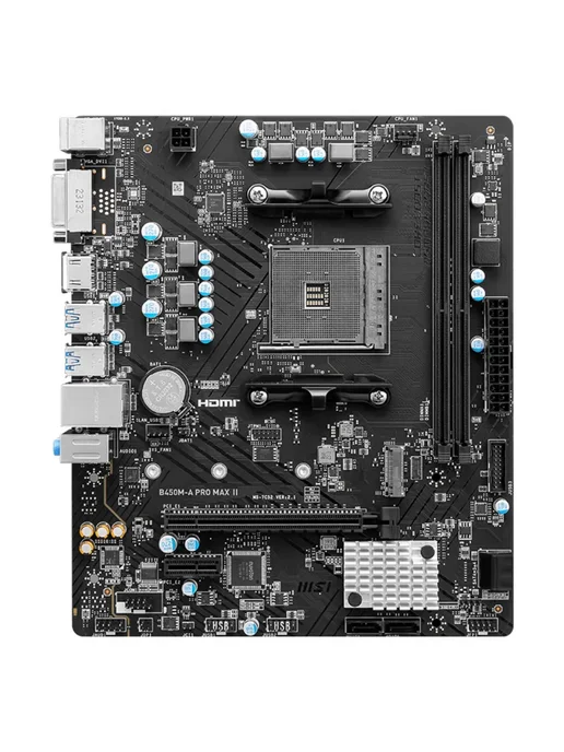 MSI Материнская плата B450M-A PRO MAX II AMD Ryzen DDR4, вариант, фото 2