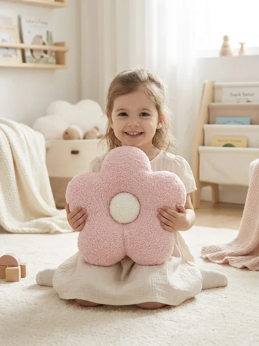 Fetroland Baby Подушка-игрушка "Цветок" декоративная, белый, фото 2
