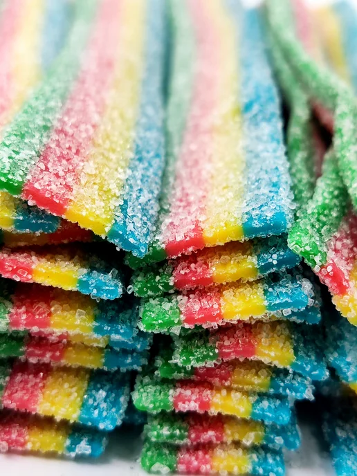 Tayas Жевательный мармелад Jolly Molly радуга вкусов 300гр ремешки, 300 г, фото 5