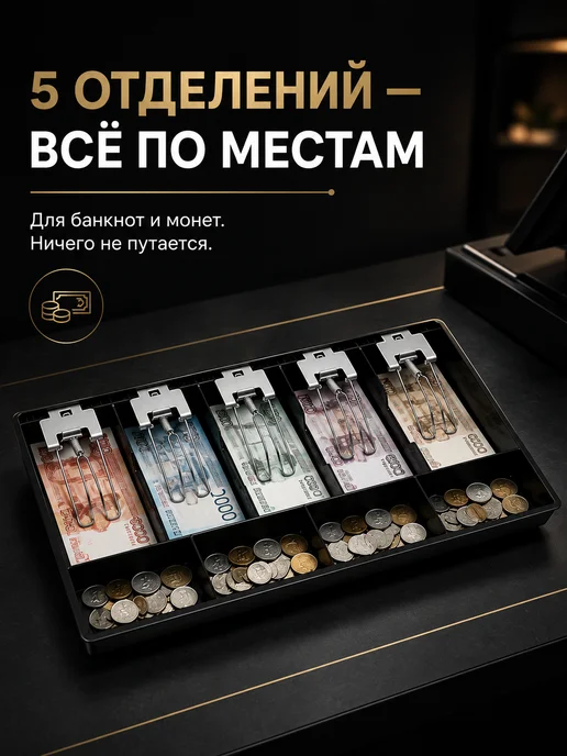 BY CHOICE Касса для денег под стол для магазина денежный Кассовый ящик, вариант, фото 2