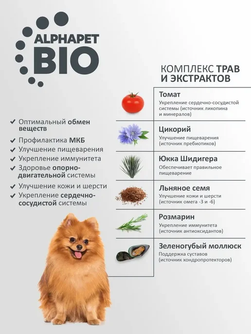 Сухой корм AlphaPet Wow Бурый для собак, мелкие, ягненок, 0,9 кг, фото 2