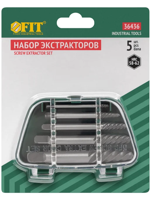 FIT Экстракторы для шурупов усиленные 5 шт, 5 шт, фото 3
