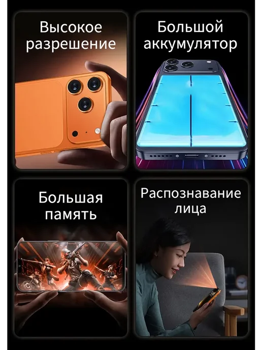 Смартфон iPhonc I17 Pro Max Флагман 16+1024 ГБ 8000 мА·ч, 1024 ГБ, фото 4