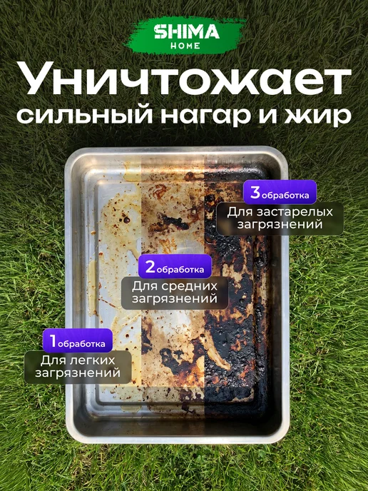 SHIMA HOME Мощный очиститель жира, нагара и копоти GRILL CLEANER 1 л, 1 л, фото 8