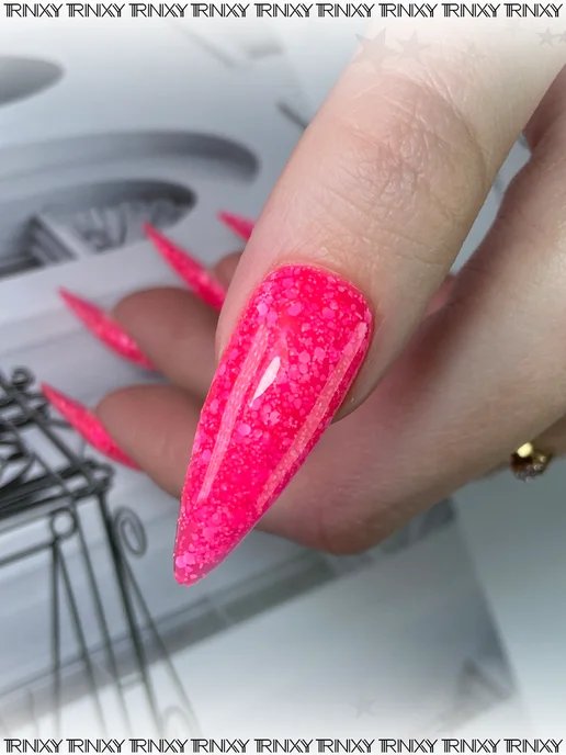 TRINIXY Гель-лак для ногтей с хлопьями Liora Gel шеллак с глиттером…, розовый, фото 7