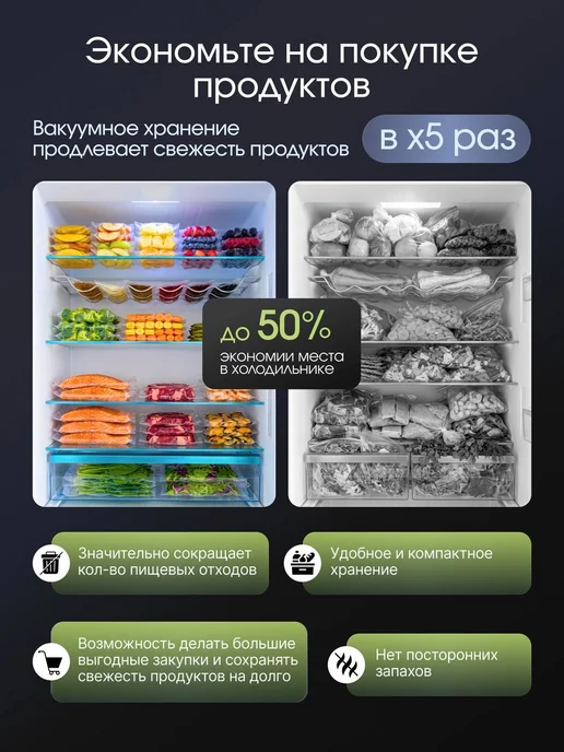 ANNARA Профессиональный вакуумный упаковщик для продуктов с рулоном, черный, фото 3