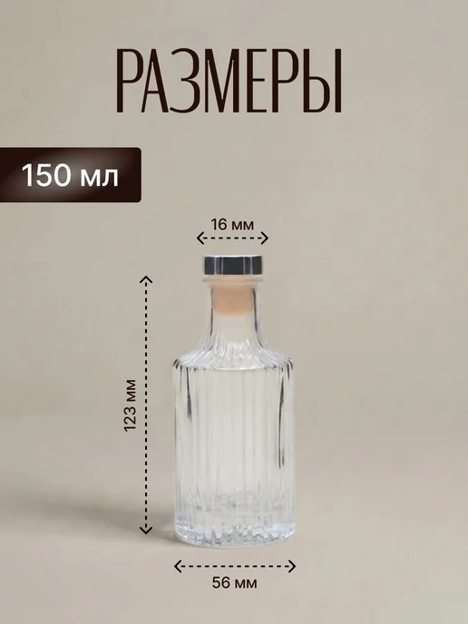 Флакон Венеция 1 шт 150 мл. для диффузора с палочками и проб…, 1 шт, 150 мл, фото 2