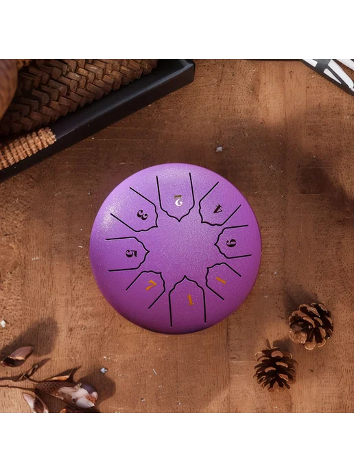 6 дюймов 8 нот Steel Tongue Drum Handpan для перкуссии, фиол, фиолетовый, фото 2
