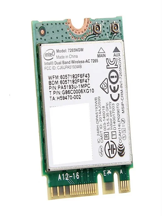 WIFI-карта Intel 7265NGW, PCI-E x1, 2.4 5 ГГц, 867 Мбит с, B…, WiFi адаптер 1200 Bluetooth, фото 3
