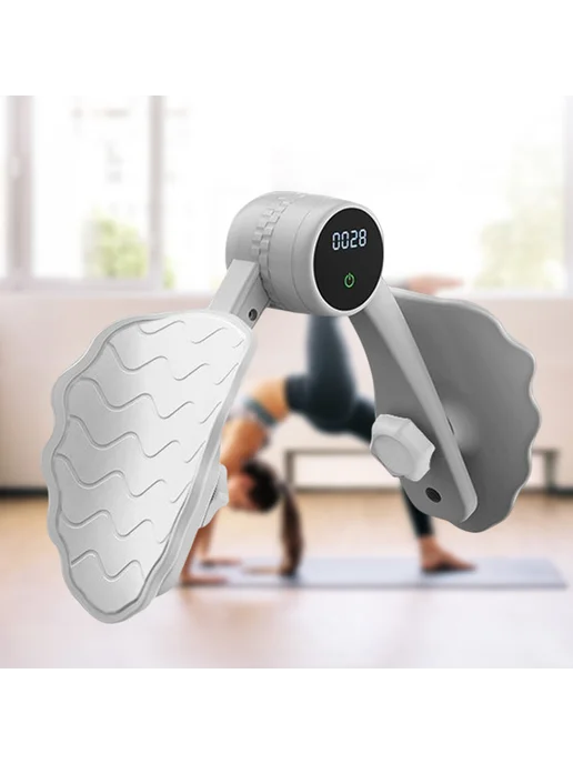 Тренажер для мышц тазового дна Pelvic Floor, серый, с таймер, серый