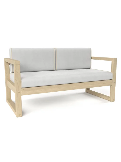 Soft Element Диван кушетка садовая Август Ash, велюр, на балкон, серый, фото 3