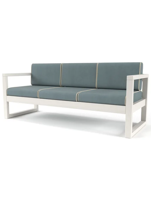 Soft Element Диван кушетка садовая Август 3х местная Grey Blue, синий