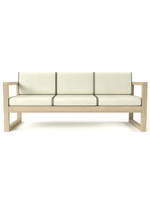Soft Element Диван кушетка садовая Август 3х местная Ivory, массив дерева, бежевый, фото 2