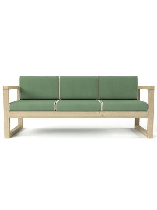 Soft Element Диван кушетка садовая Август 3х местная Green, велюр, зеленый, фото 2