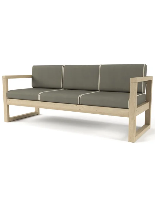 Soft Element Диван кушетка садовая Август 3х местная Brown, велюр, коричневый, brown