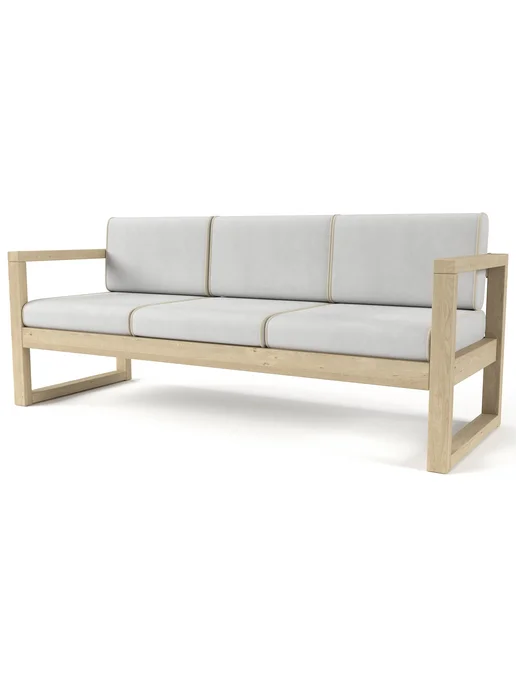 Soft Element Диван кушетка садовая Август 3х местная Brown, велюр, серый