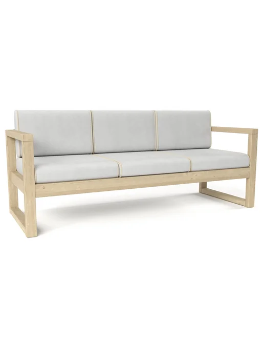 Soft Element Диван кушетка Август 3х местная Ash, велюр, на балкон, серый, фото 3