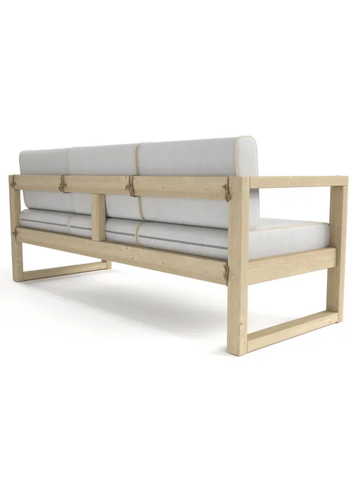 Soft Element Диван кушетка Август 3х местная Ash, велюр, на балкон, серый, фото 4