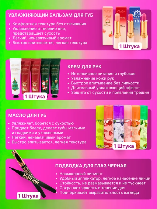 Новогодние подарки Подарочный набор косметики для ухода, бьюти бокс, черный, фото 5