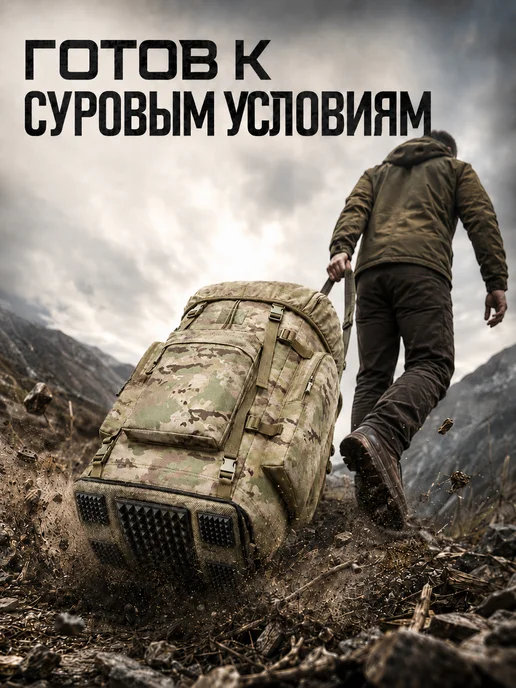 Рюкзак туристический 100л, 100 л, фото 5
