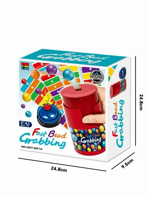 Настольная игра «Хватай бусинку», красный, фото 2