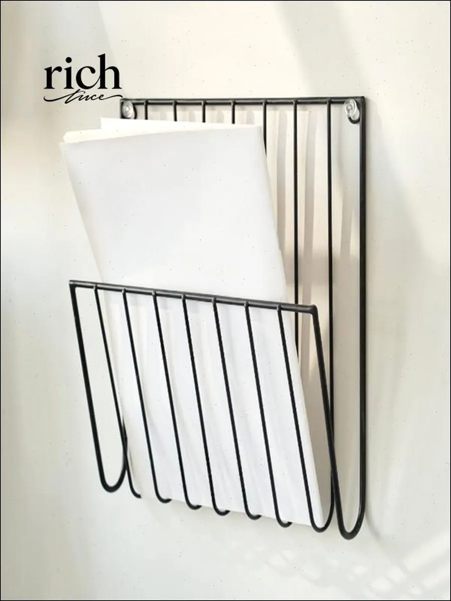 Газетница настенная металлическая 26x25x7 см