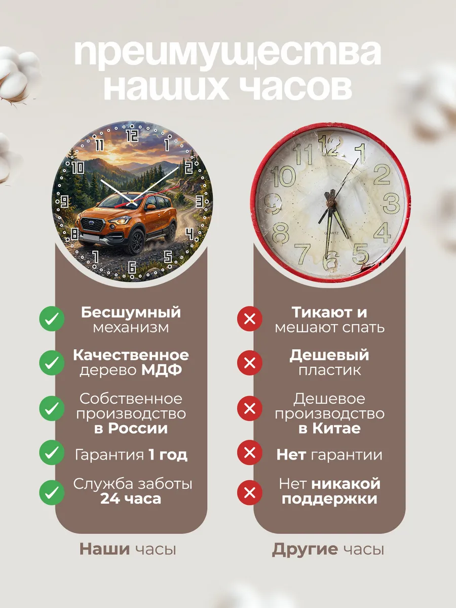 Часы настенные "Datsun Go Cross" — фото 2