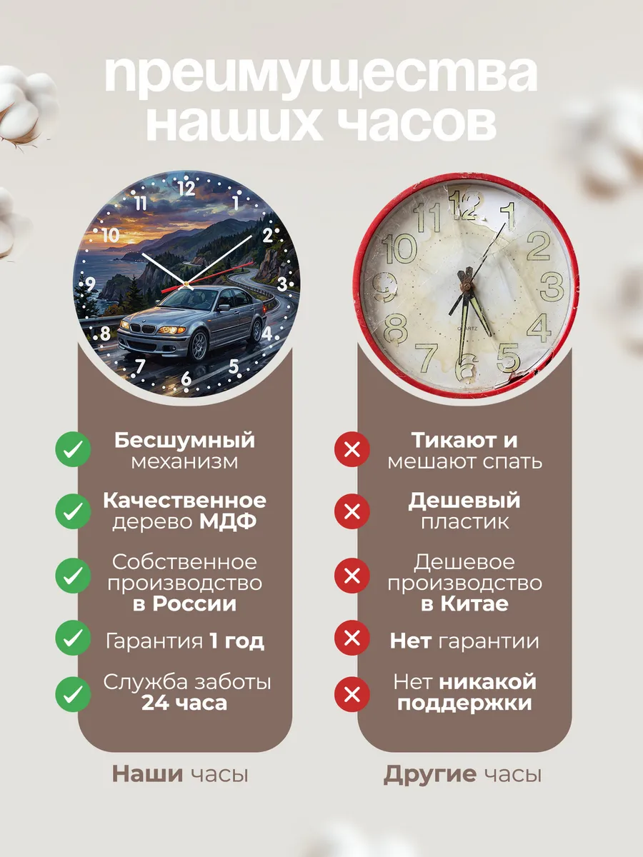 Часы настенные "BMW 3 Series" — фото 2