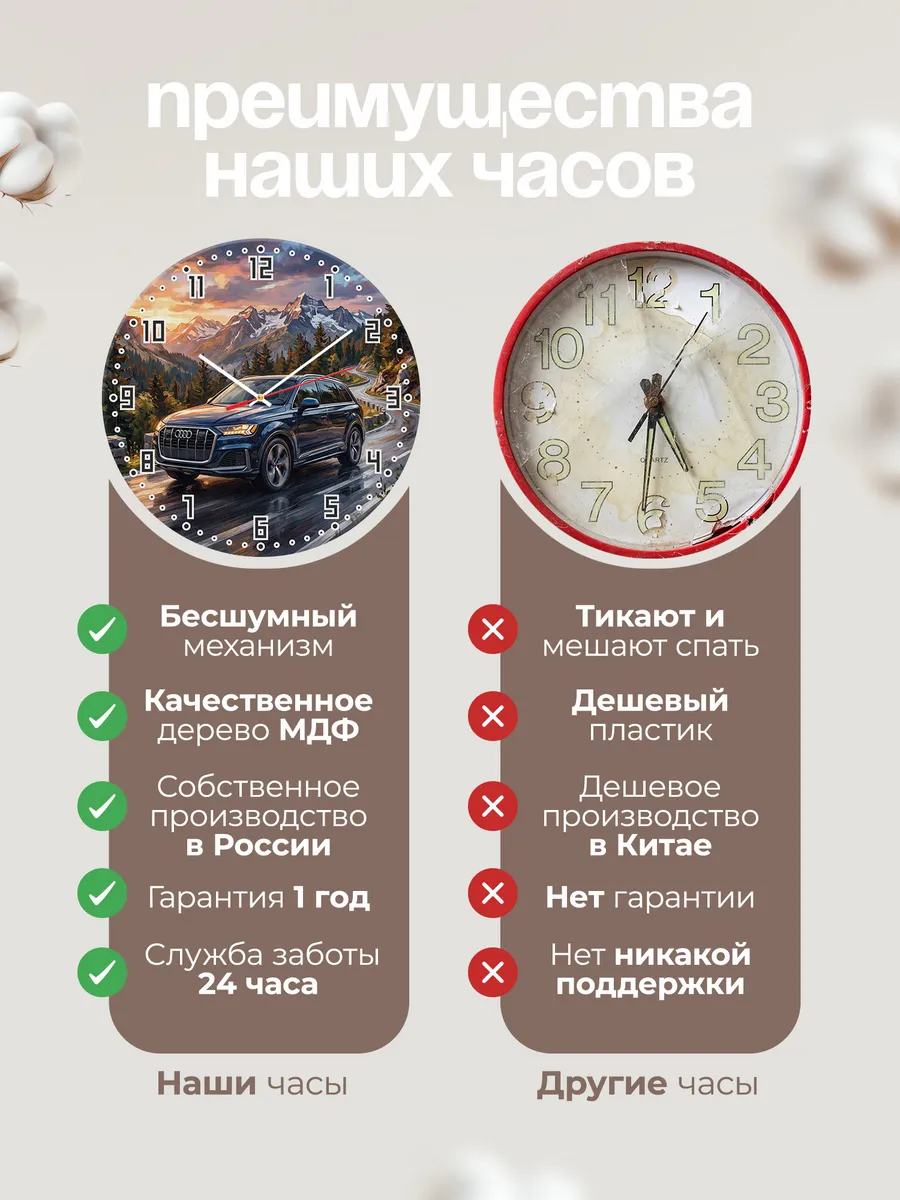 Часы настенные "Audi Q7" — фото 2