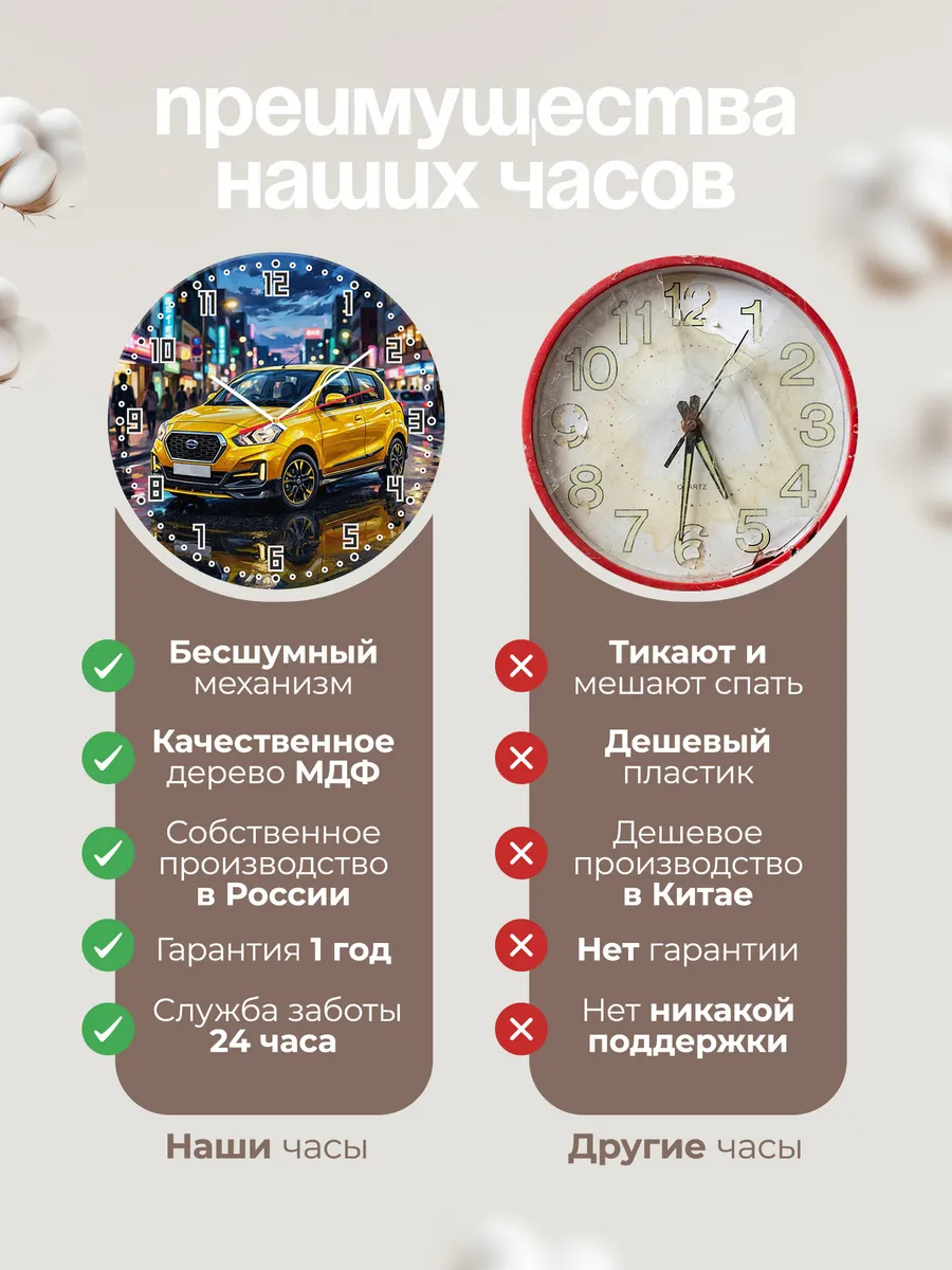 Часы настенные "Datsun Go Live" — фото 2