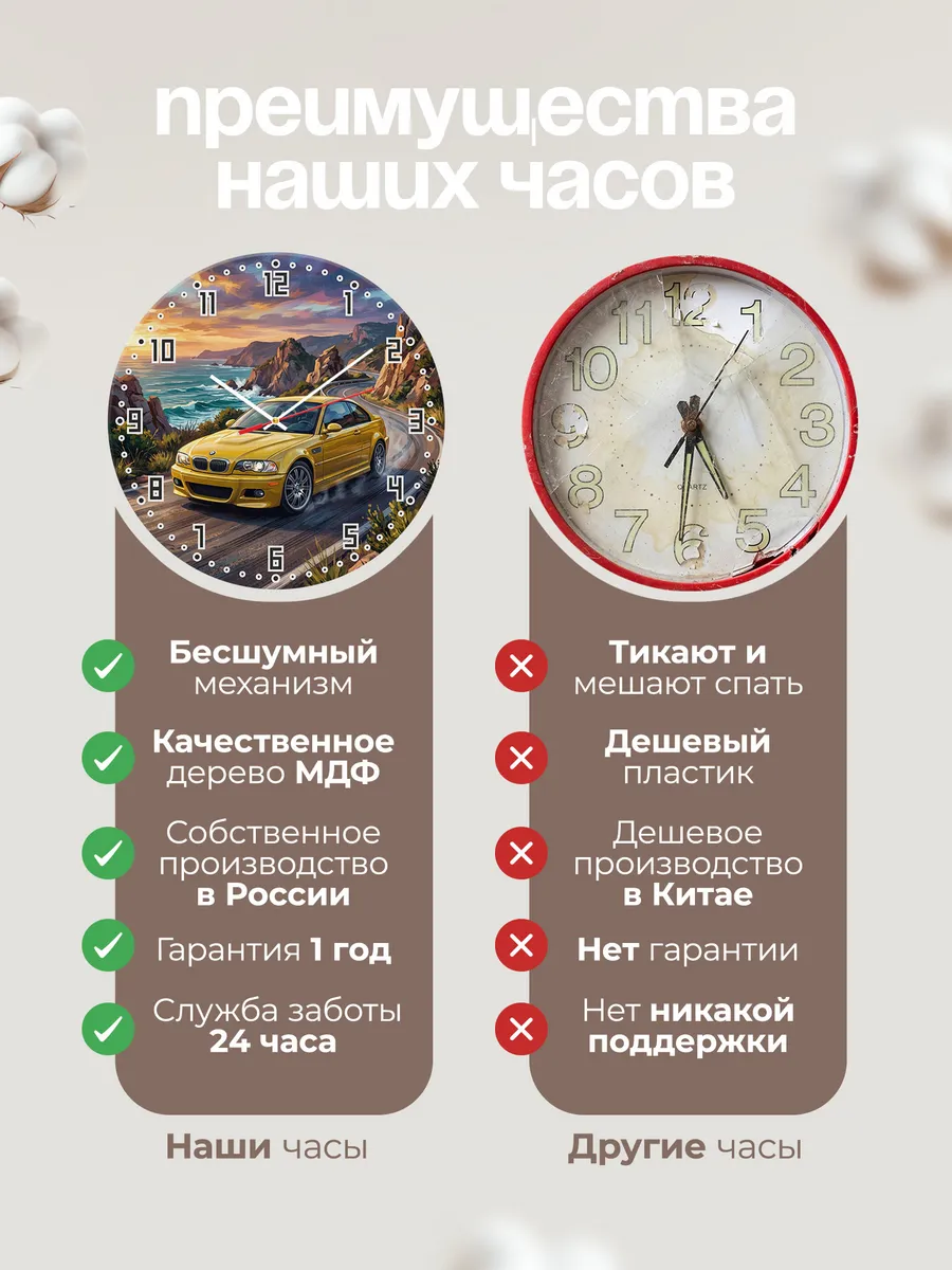 Часы настенные "BMW M3" — фото 2