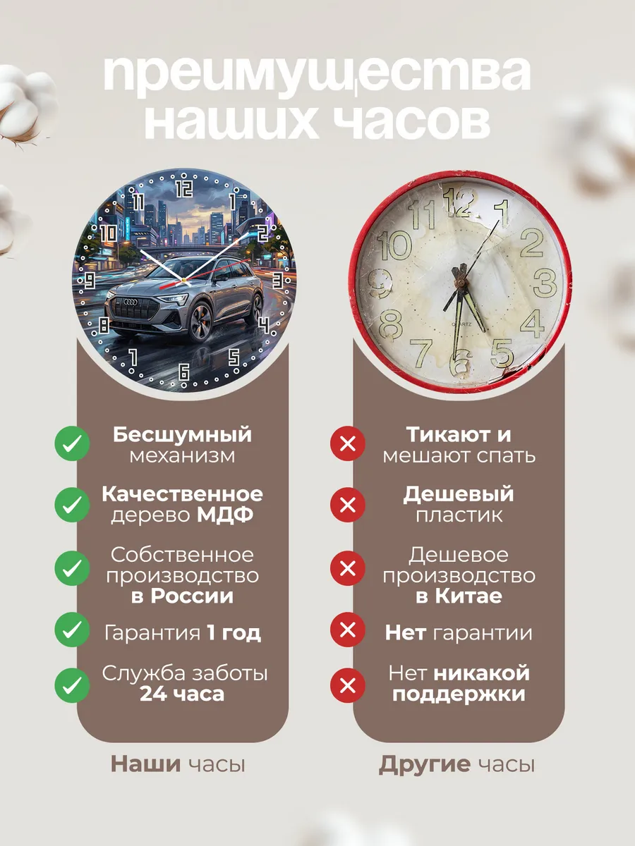 Часы настенные "Audi e-tron" — фото 2