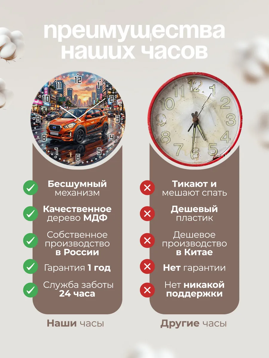 Часы настенные "Datsun Go Max" — фото 2
