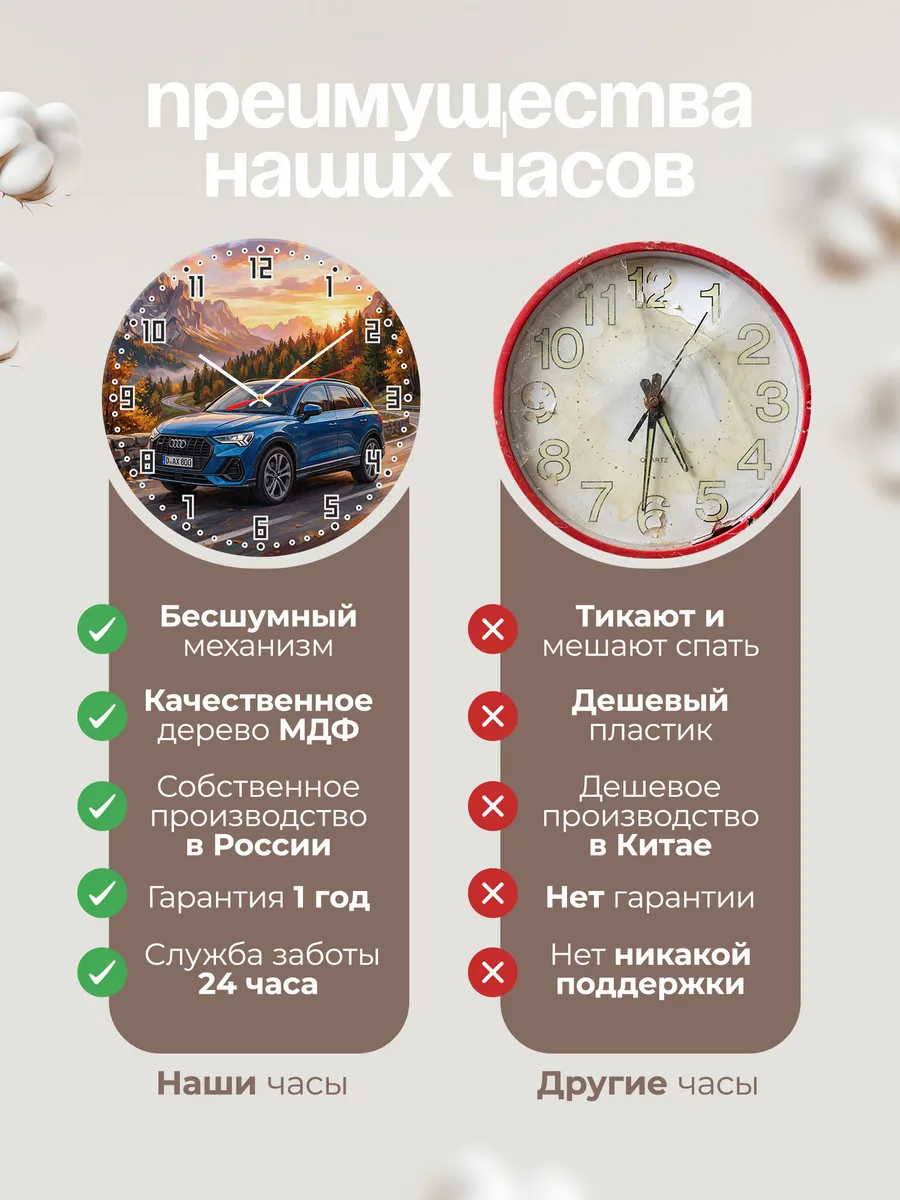 Часы настенные "Audi Q3" — фото 2