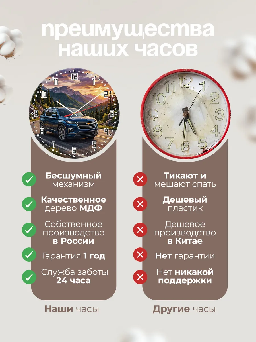Часы настенные "Chevrolet Traverse" — фото 2