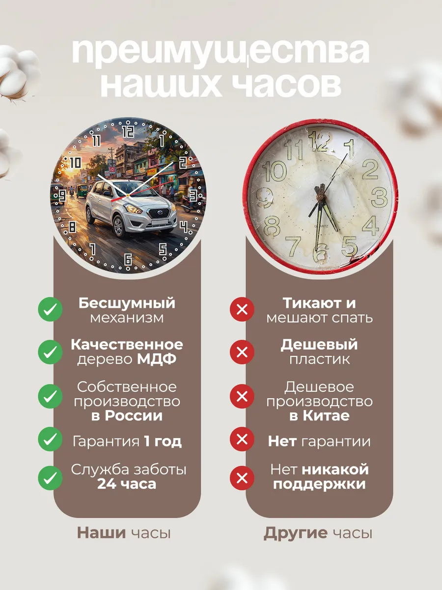 Часы настенные "Datsun Go" — фото 2