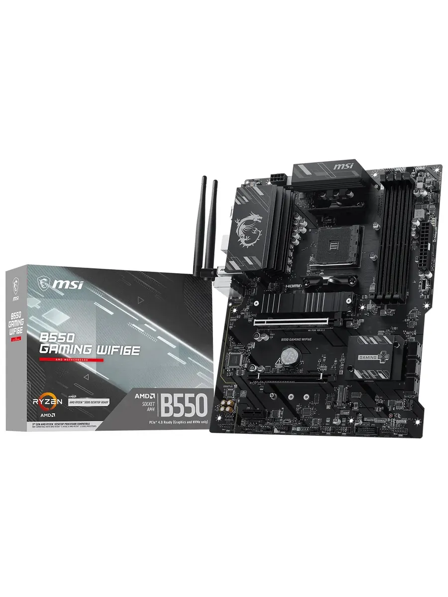 MSI Материнская плата B550 GAMING WIFI6E AM4 AMD B550 ATX RTL