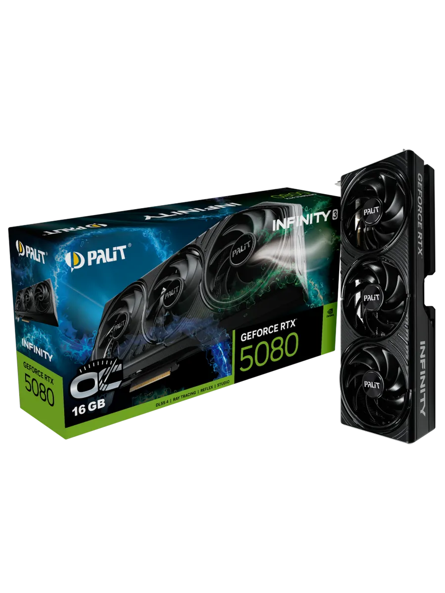 Palit Видеокарта RTX 5080 16 ГБ RTL (NE75080U19T2-GB2035S)